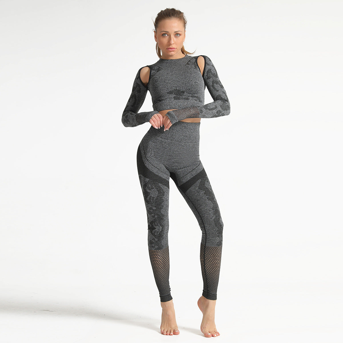 Camo Cut-Out Legging & Top Set